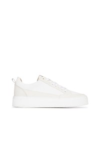 White Men’s Sneakers in Suede and Leather – Ivar