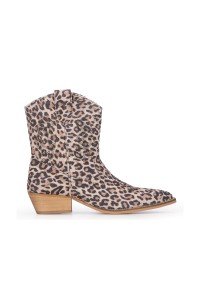 Leoparden-Wildleder-Westernstiefel für Damen