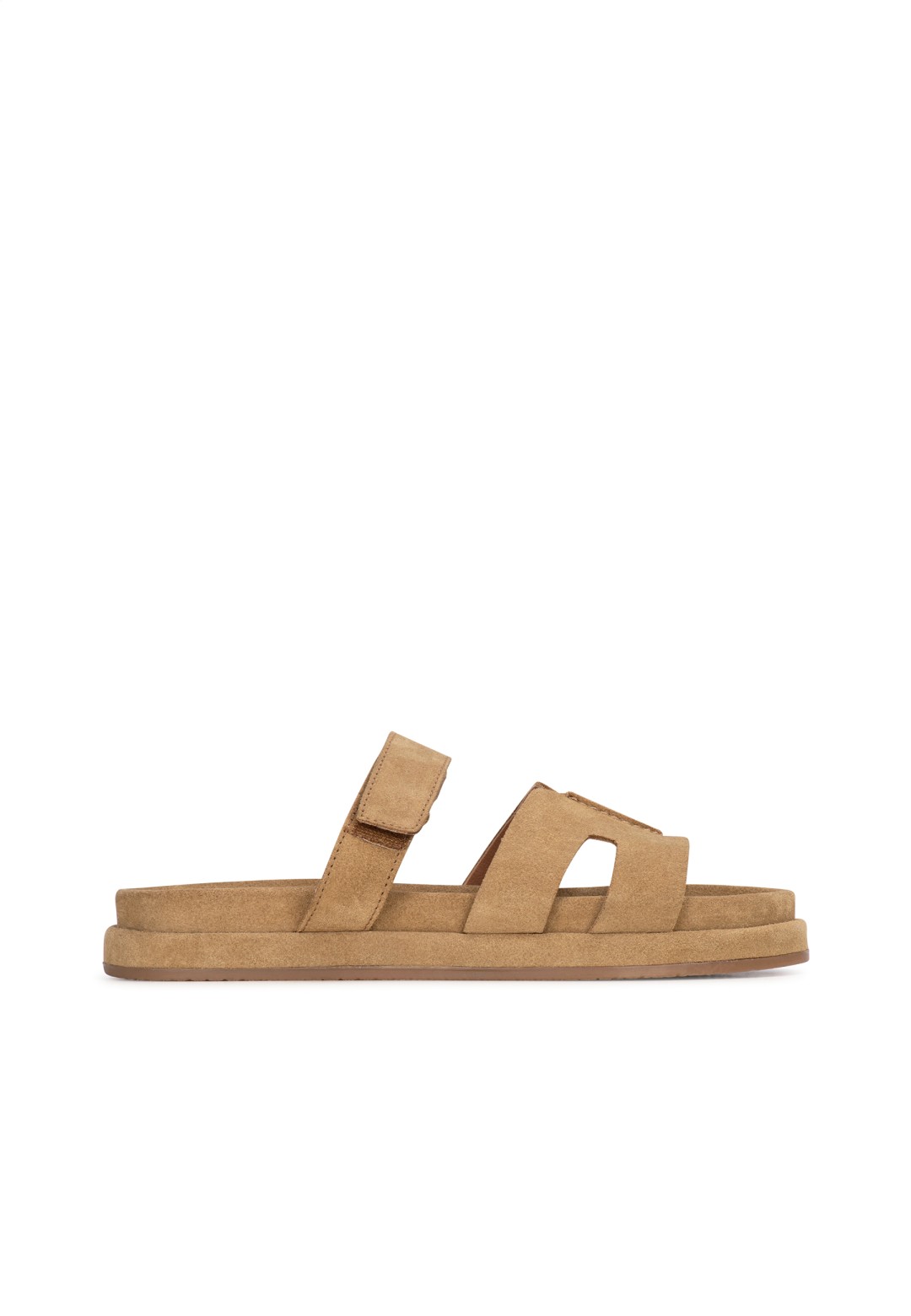 Beige Damen-Sandalen aus Wildleder – Mag