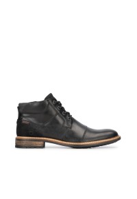 Stylish Black Leather Ankle Boots for Men