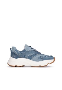 Blaue Denim-Sneaker für Damen