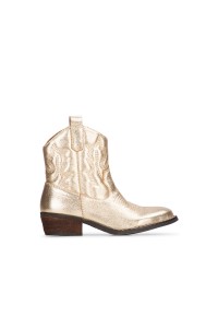 Goldene Leder-Westernstiefel für Mädchen