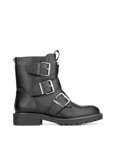 Leather biker boots sale best sale