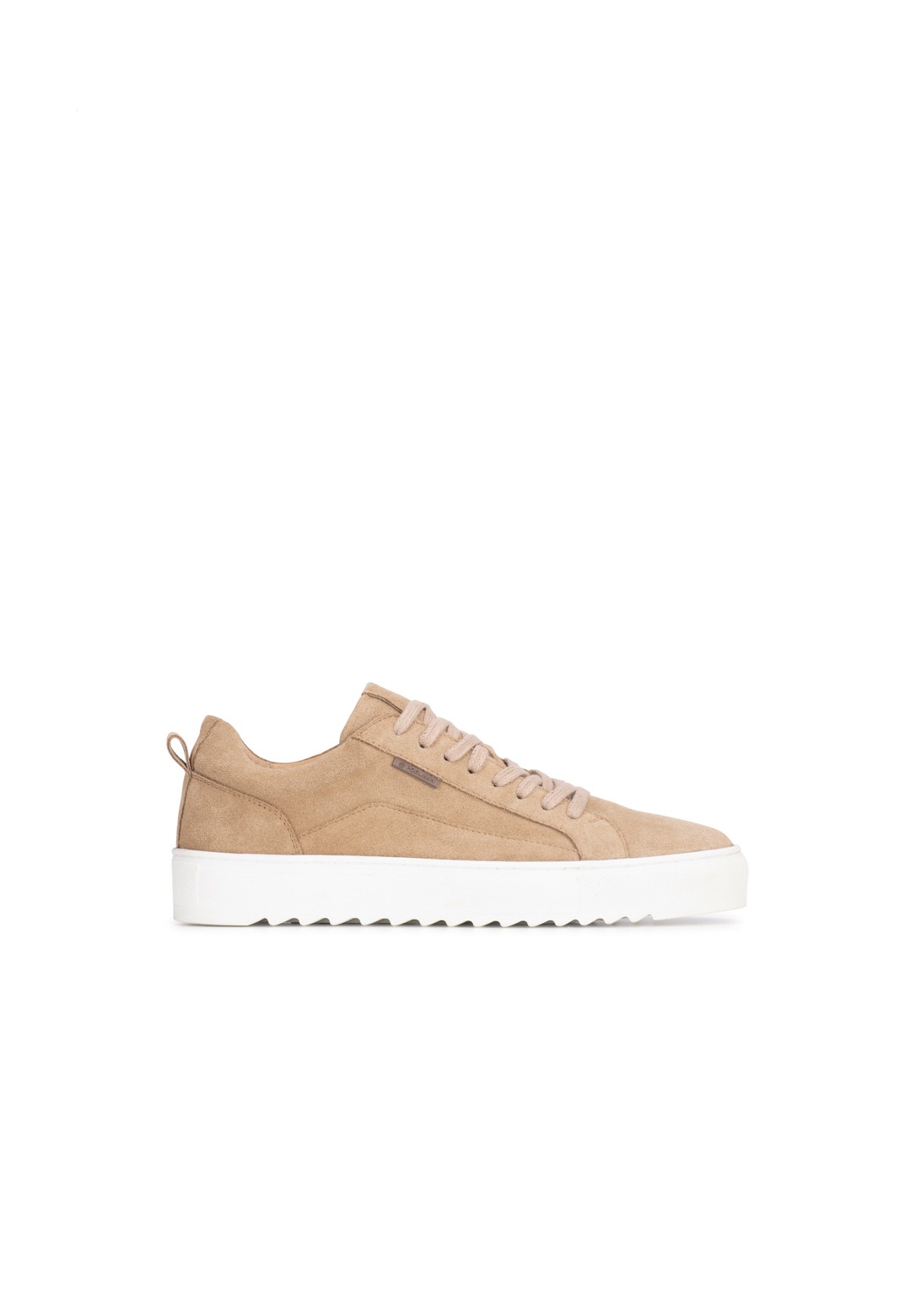 Beige Sneakers voor Heren met Leer en Suède