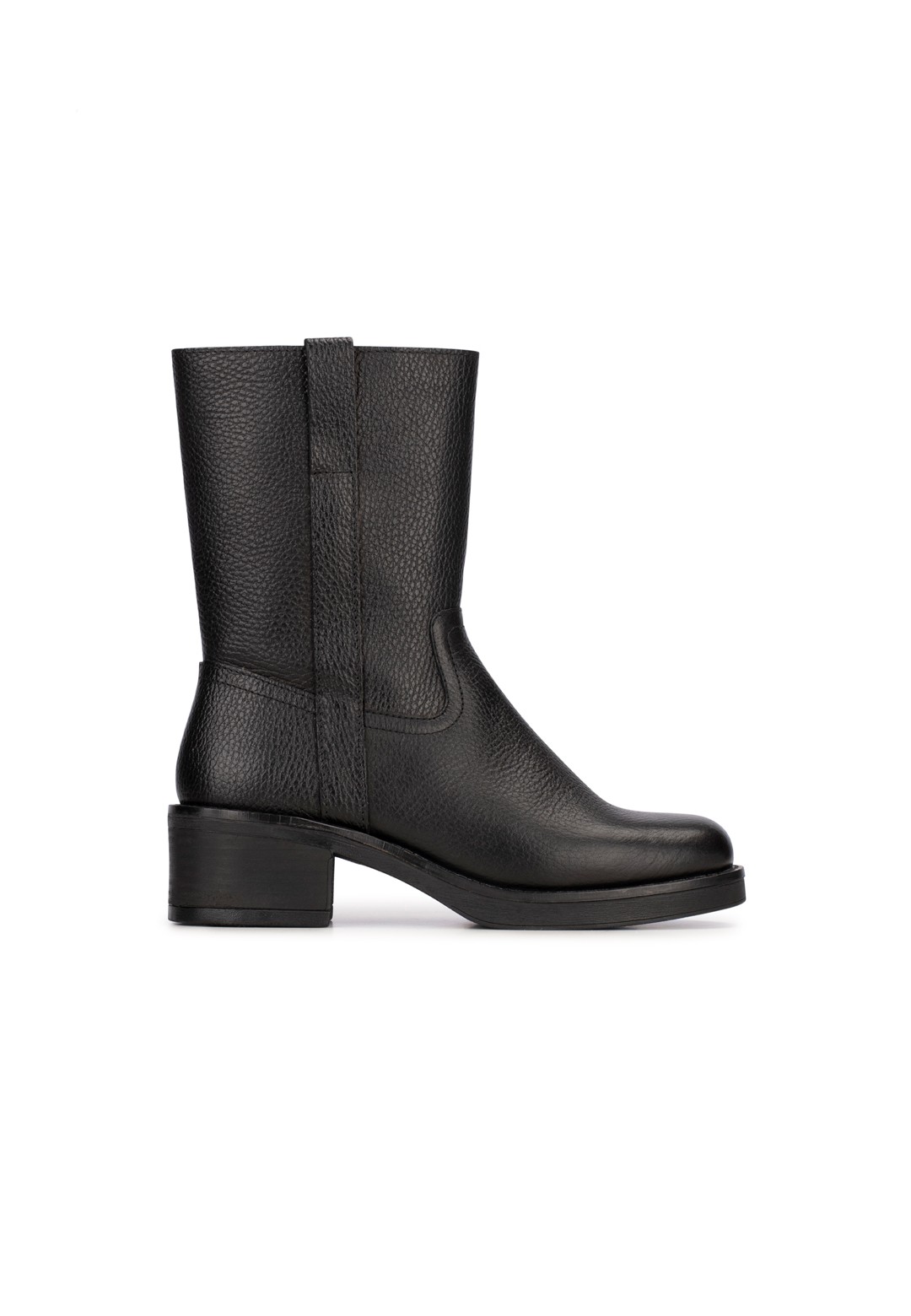 Schwarze Leder-Stiefeletten für Damen