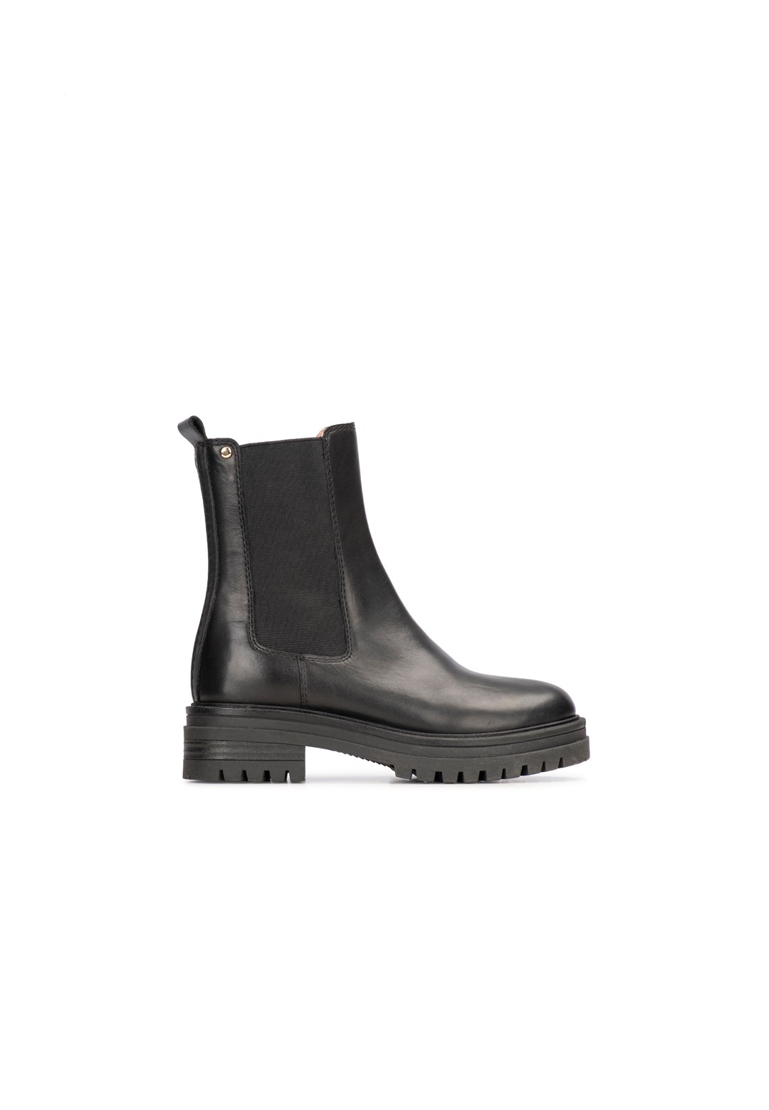 Schwarze Leder-Chelsea-Boots für Mädchen