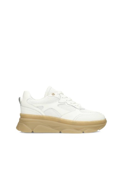 Witte Leren Dames Sneaker van PS Poelman