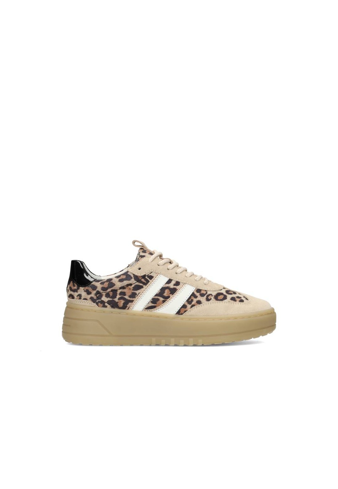 Panterprint Leren Dames Sneakers