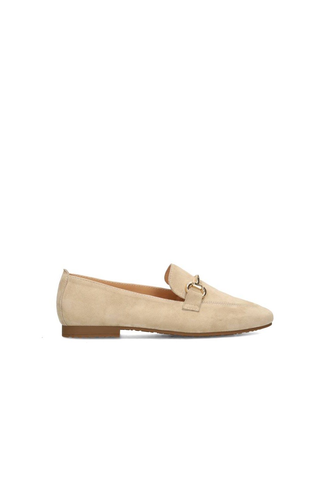 Beige Suede Loafers for Women