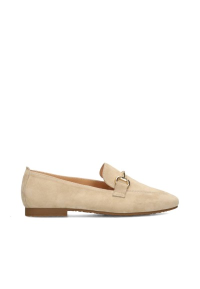 Beige Suède Loafers voor Dames