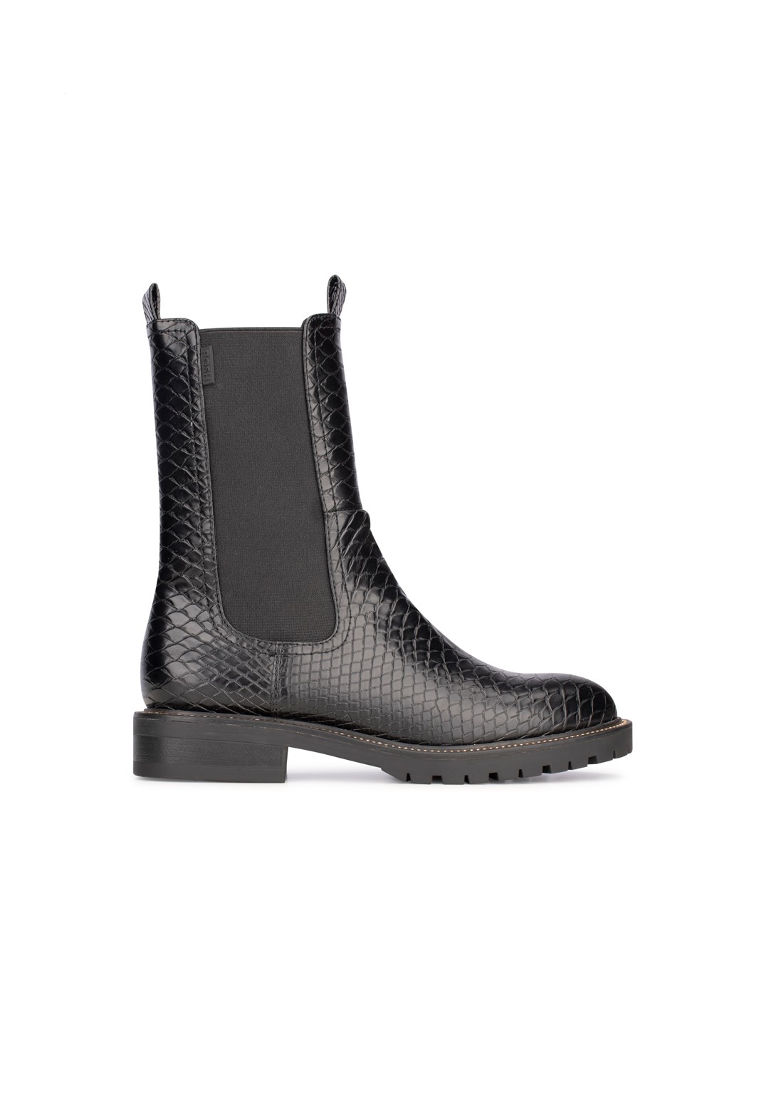 Lea Dames Chelsea Boots van Imitatieleer met Croco-Print