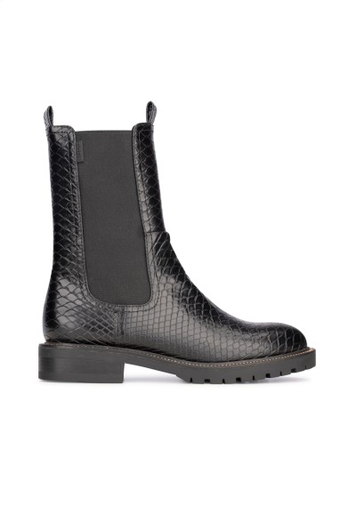 Lea Dames Chelsea Boots van Imitatieleer met Croco-Print