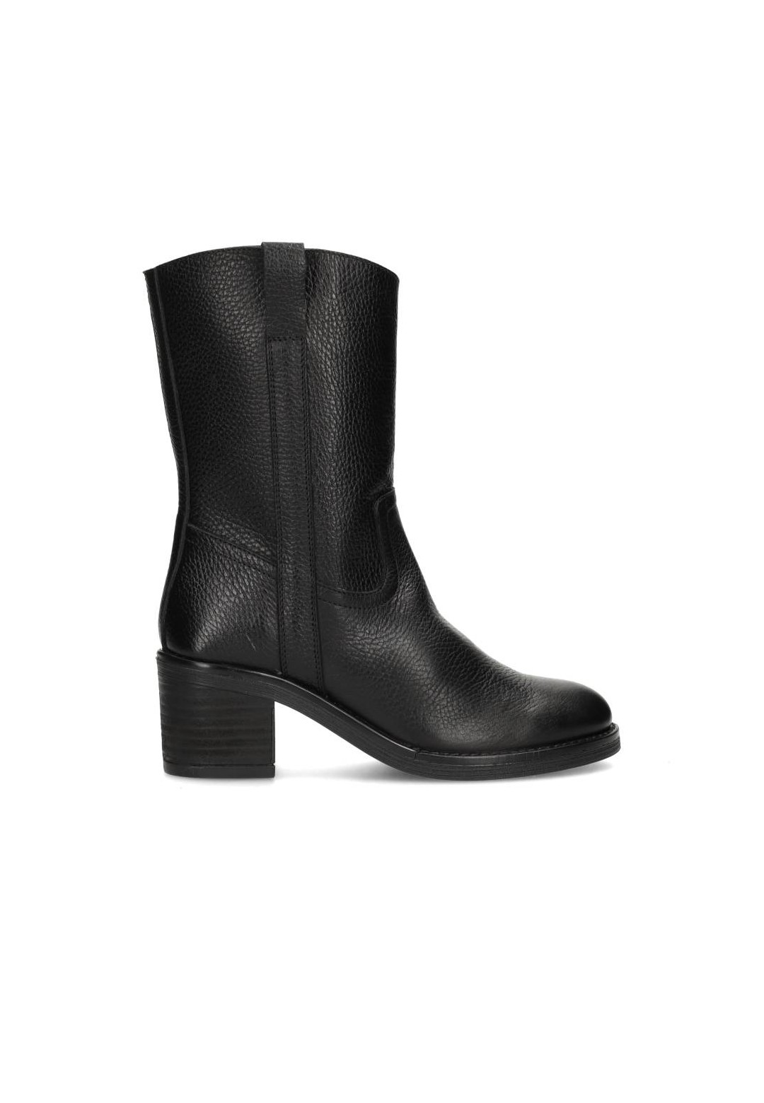 Schwarze Damenstiefel aus Leder – Lina