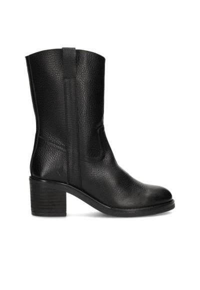 Schwarze Damenstiefel aus Leder – Lina