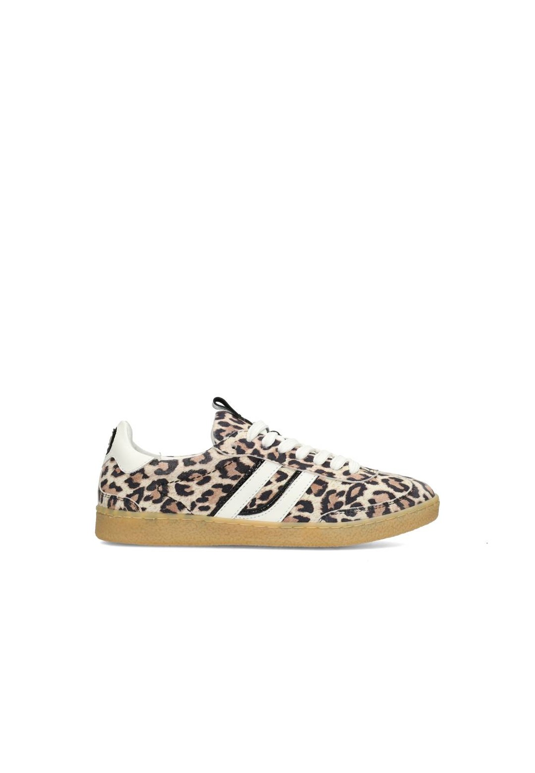 Leopard Print Leather and Suede Sneakers for Women