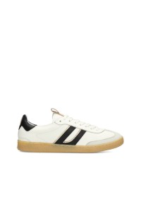 White Leather and Suede Sneakers for Women