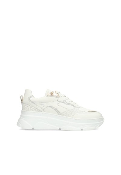 White Leather Women's Sneakers