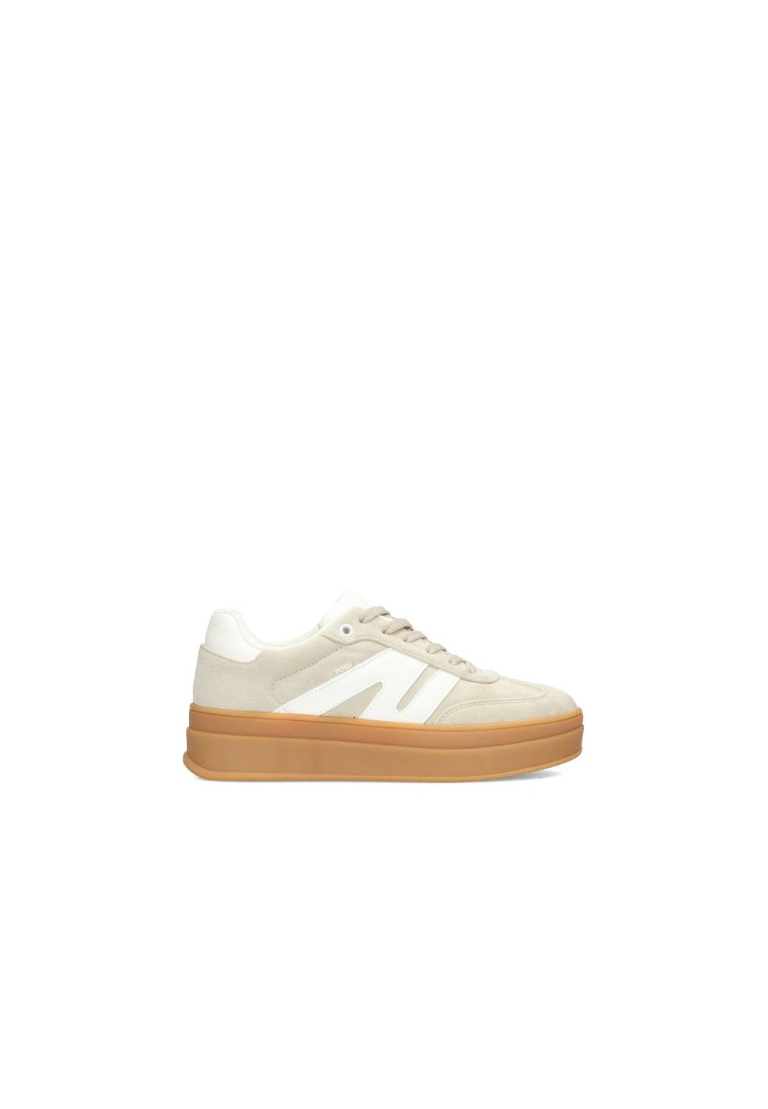 Trendy Beige Sneakers van Imitatie Suède