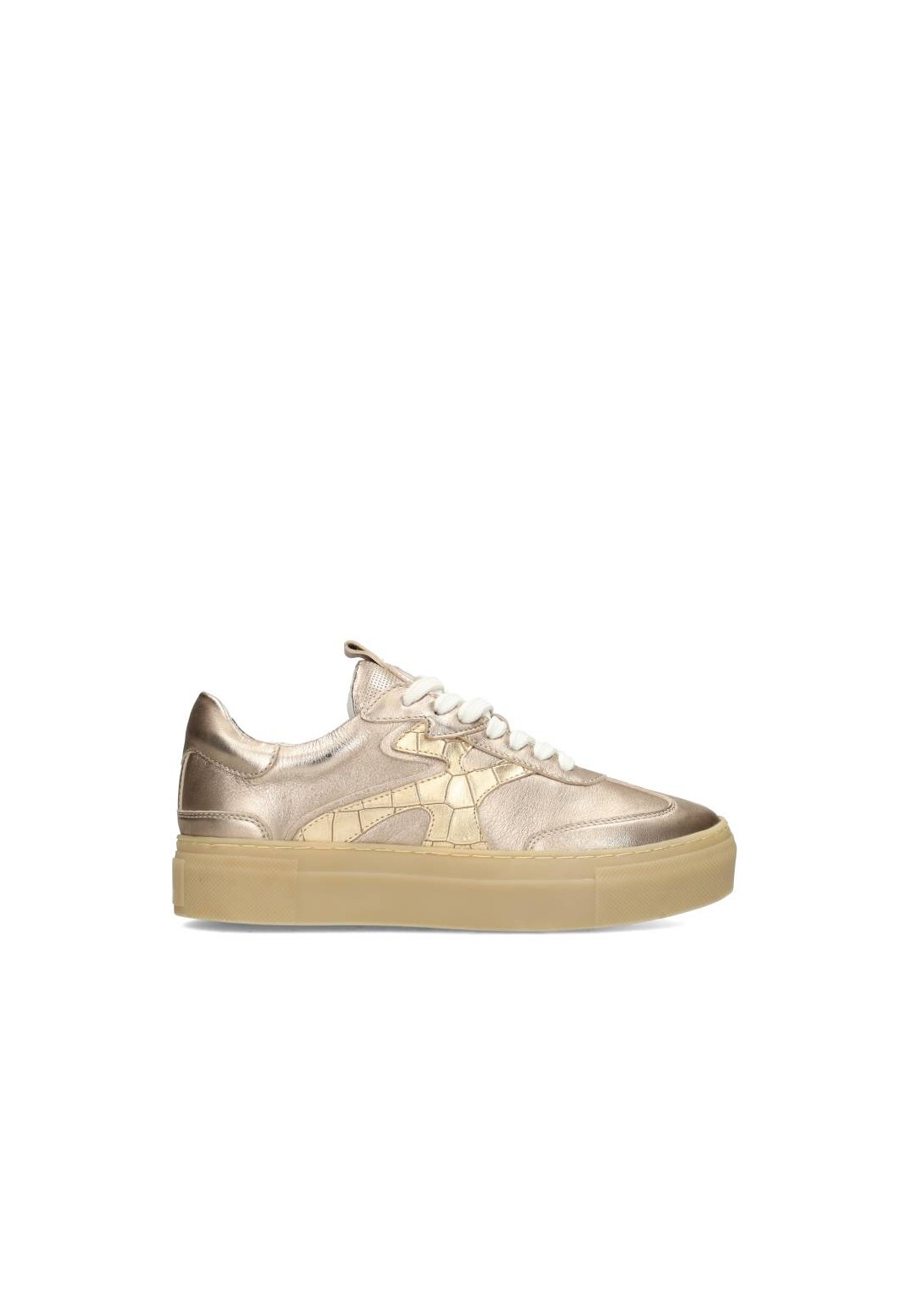 Women’s Gold Leather Sneakers