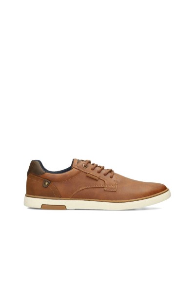 Cognac Leather Sneakers for Men