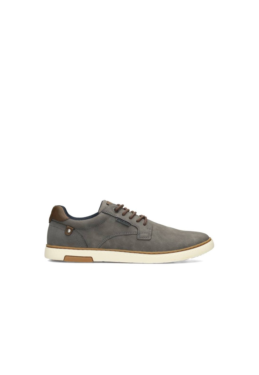 Grey Leather Sneakers for Men