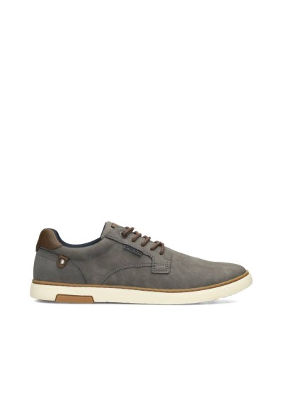 Grey Leather Sneakers for Men