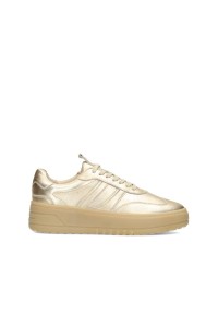 Gold Leather Sneakers for Women