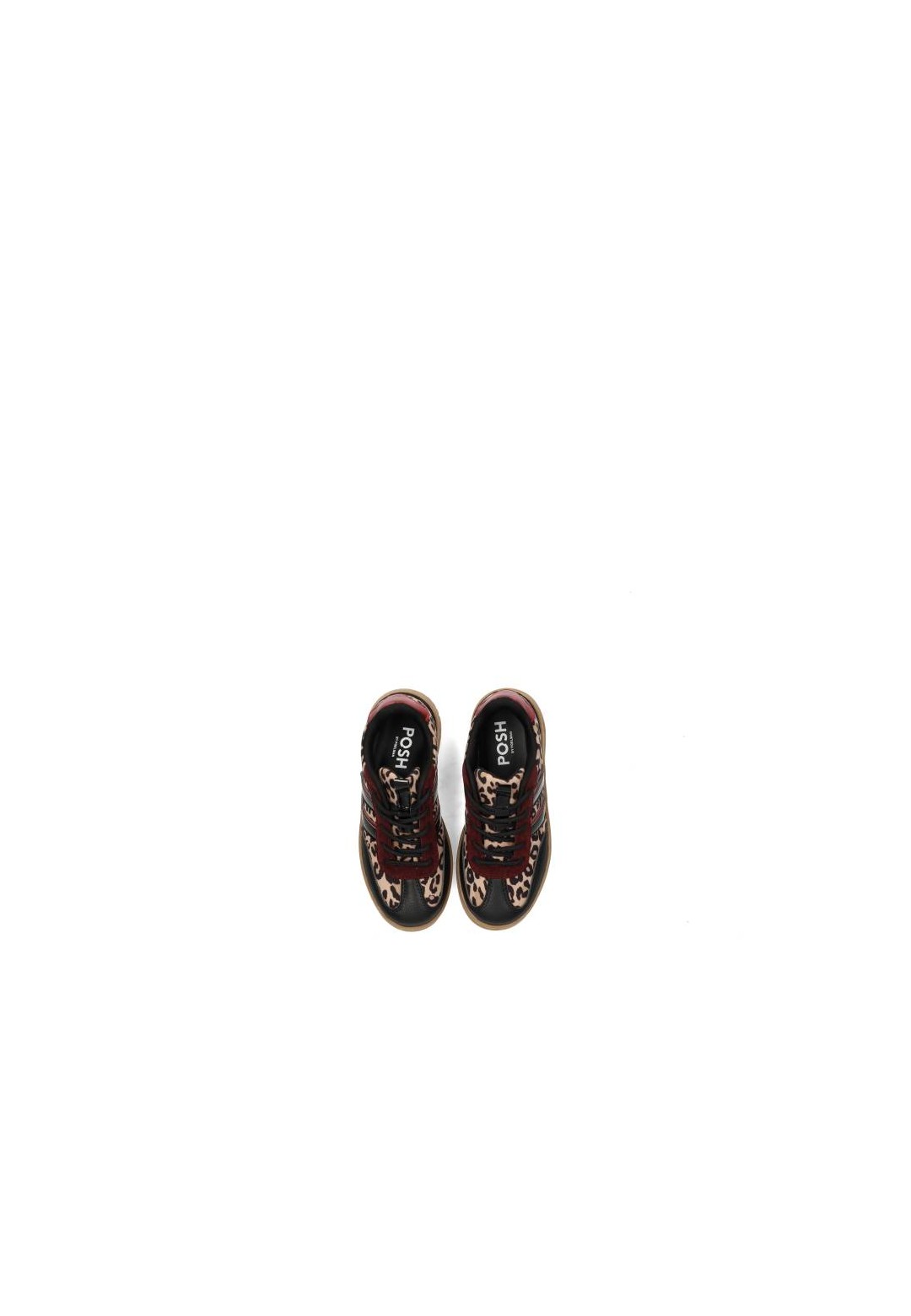 Top view with leopard pattern and shiny stripe details