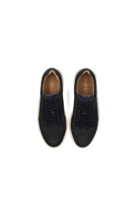 PS Poelman Enzo suède sneakers zwart – bovenaanzicht