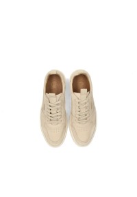 Beige Ivar heren sneaker – bovenaanzicht van trendy casual schoenen