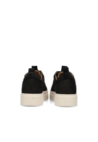 Ivar heren sneakers zwart suède – achteraanzicht van comfortabele lage schoenen