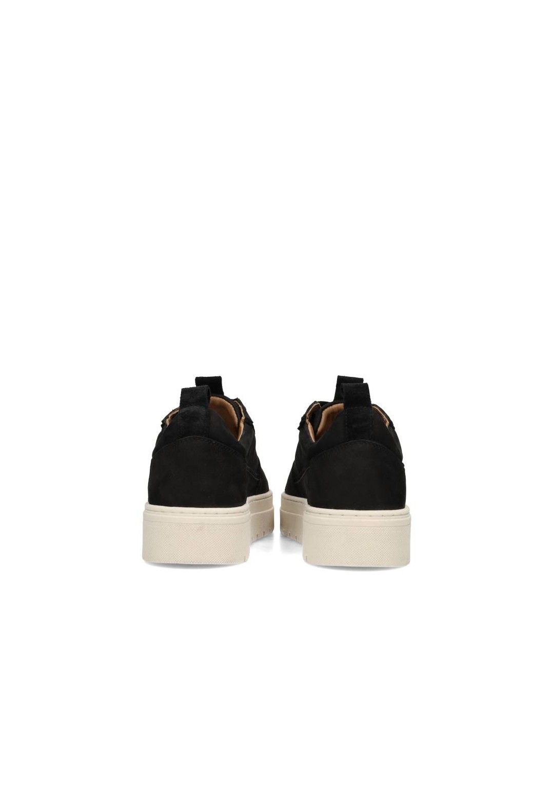 Ivar heren sneakers zwart suède – achteraanzicht van comfortabele lage schoenen