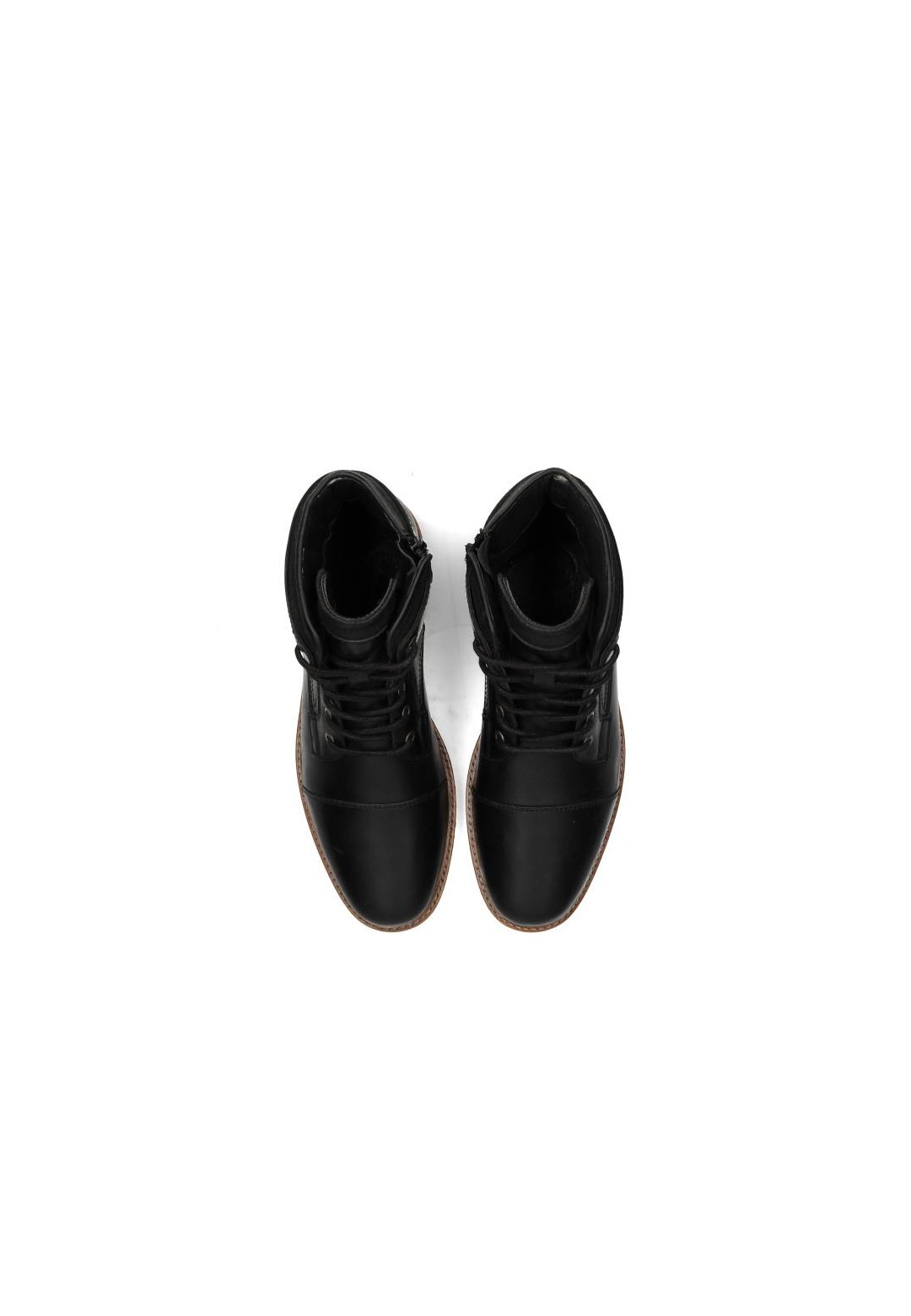 Black Joni men’s lace-up shoe – top view of elegant leather shoes