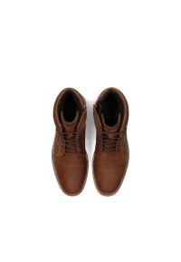Bruine Joni heren veterschoen – bovenaanzicht van trendy leren schoenen
