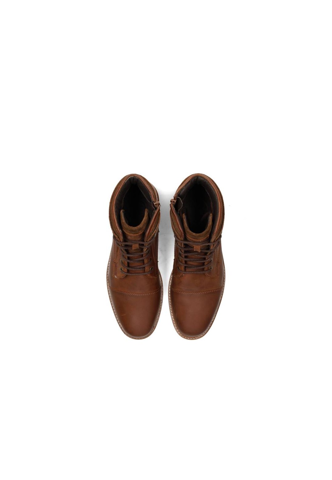 Brown Joni men’s lace-up shoe – top view of trendy leather shoes