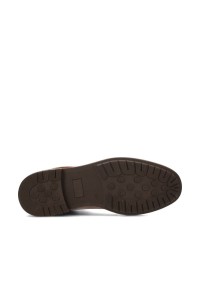 Joni heren veterschoenen bruin leer – detail van duurzame zool met grip