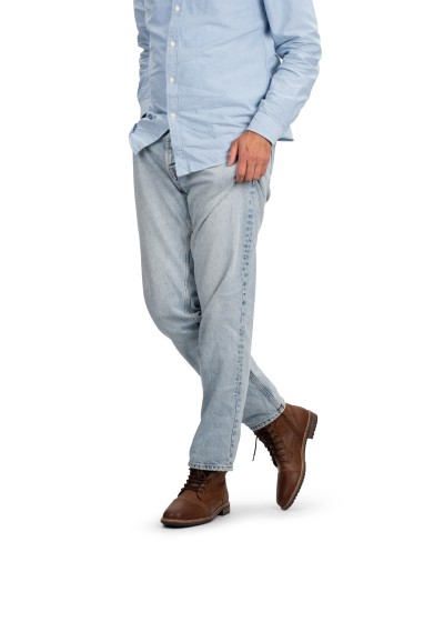 Joni heren veterschoenen bruin – elegante leren schoenen gecombineerd met jeans