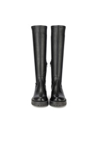 HABOOB ICONIC Collection – paar zwarte leren laarzen Paris, vooraanzicht