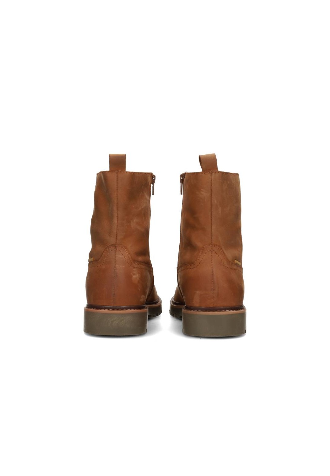 Braune Wildleder Toni Herren Stiefeletten – Rückansicht eleganter Herrenstiefel