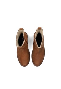 Toni men’s ankle boot brown – top view of trendy suede boots