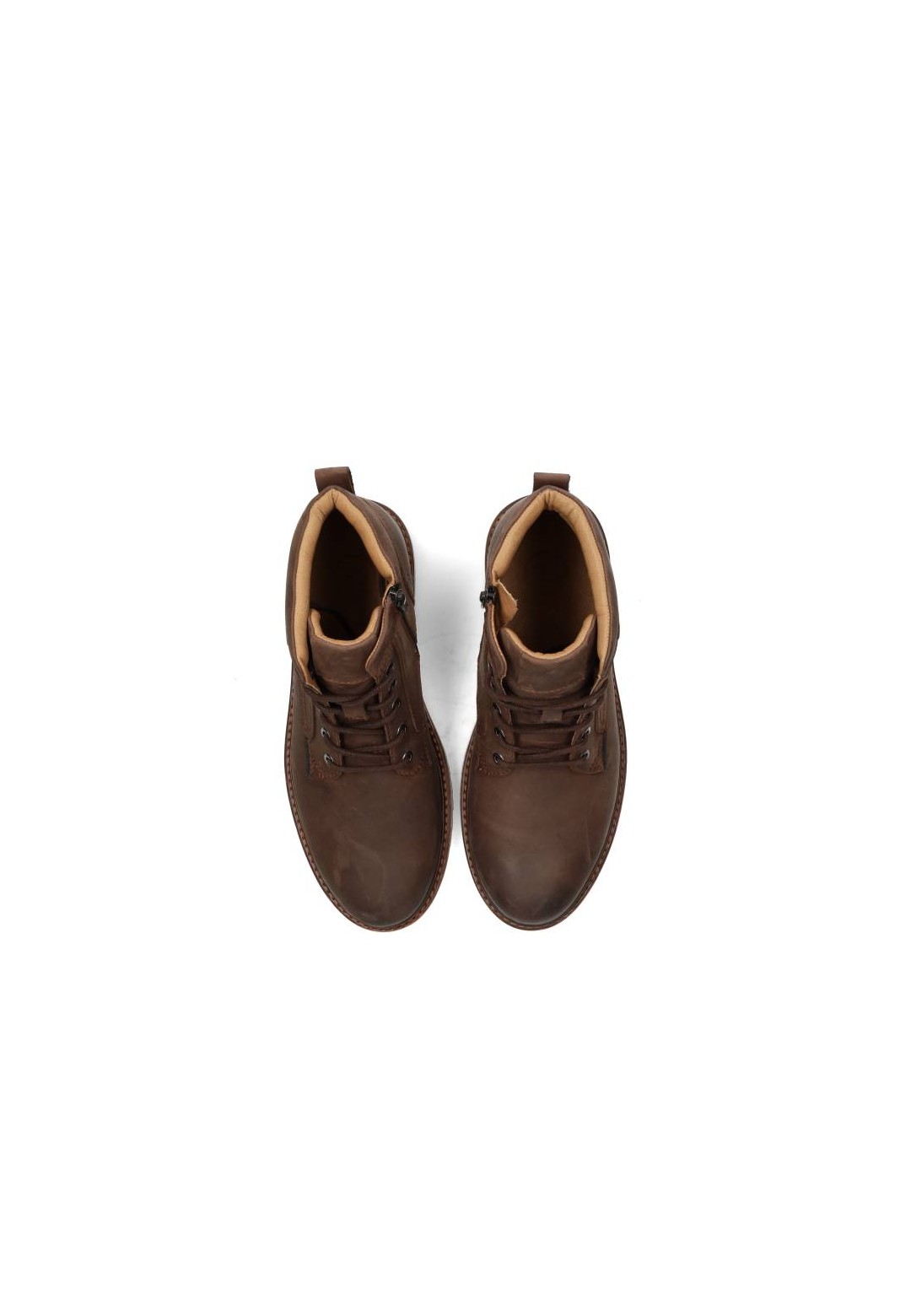 Toni men’s lace-up shoes brown – top view of durable leather shoes