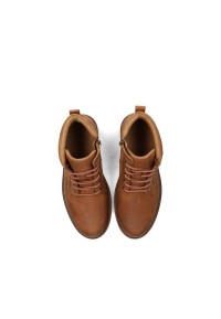 Lichtbruine Toni heren veterschoenen – bovenaanzicht van elegante leren schoenen