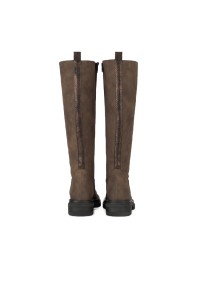 Rückansicht der Jae Stiefel mit Reißverschluss und einer Schafthöhe von 40 cm.