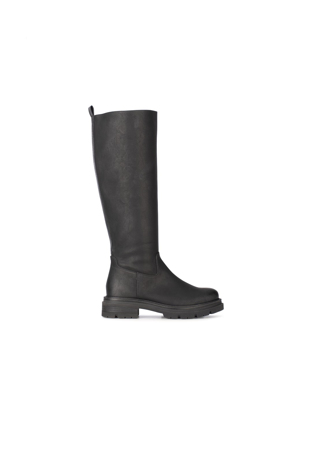 Zijkant van de PS Poelman JAE laars, close-up van de schacht en chunky zool