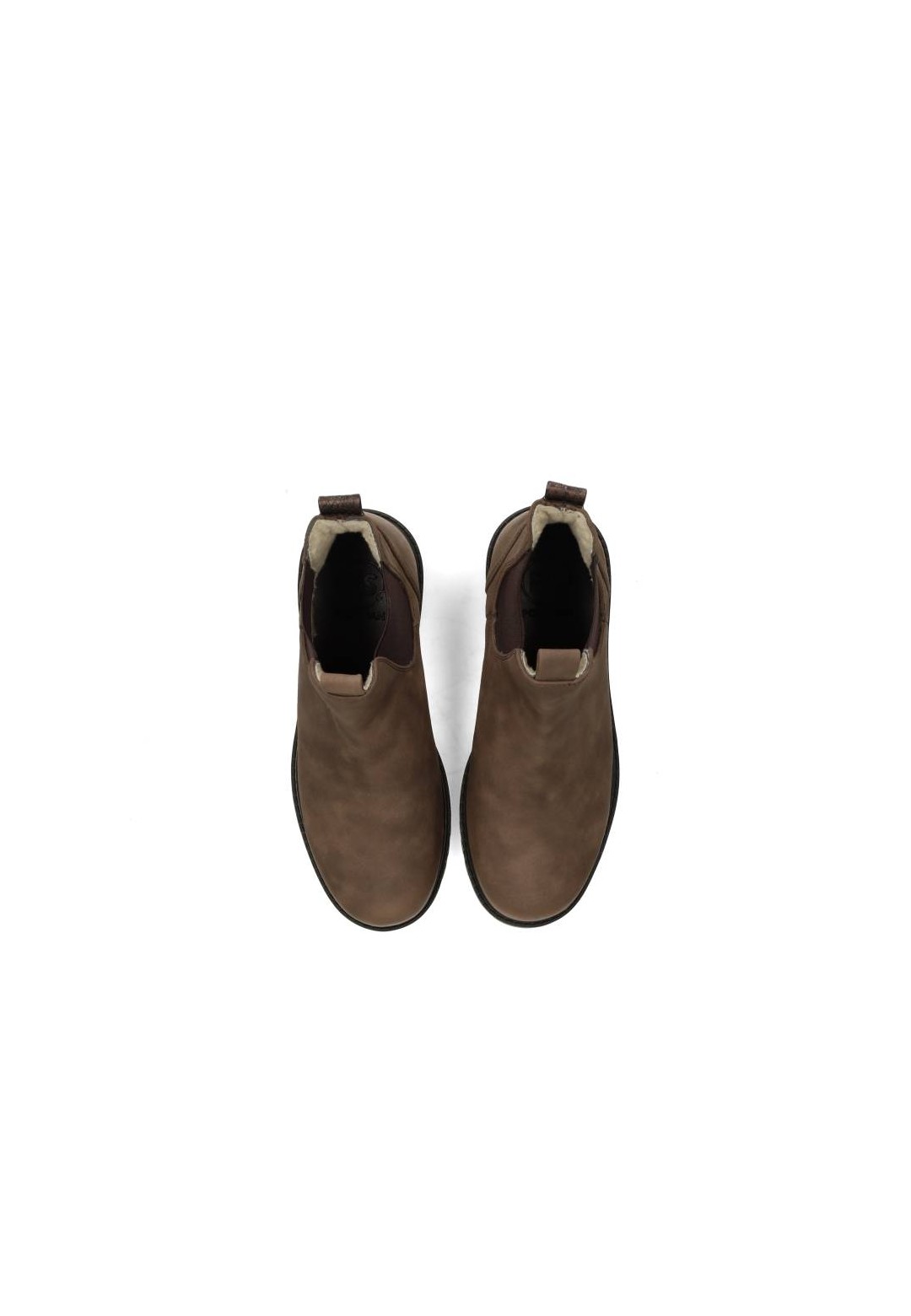 Top view of the RAYA boots with visible fleece lining