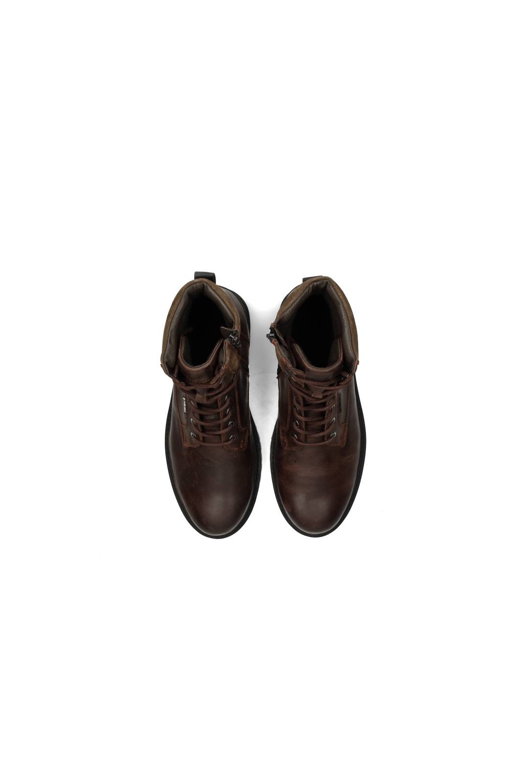Toni men’s lace-up shoes brown leather – top view of sturdy shoes