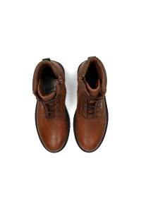 Cognac bruine Toni heren veterschoenen – bovenaanzicht van elegante leren schoenen