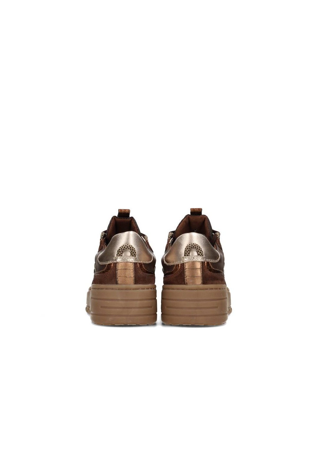 Achteraanzicht PS Poelman ANEMONE sneakers – metallic hielstuk