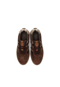 Bovenaanzicht van de ANEMONE sneakers – veters en materiaalcombinatie