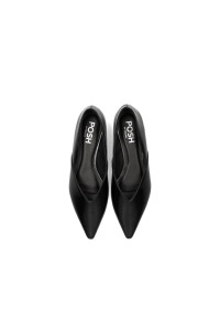 Top view of FELINE ballerina – pointed toe black flat for women